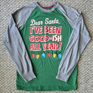 'Dear Santa, I've Been Goodish All Year!' Long Sleeve Raglan Long Sleeve Tee